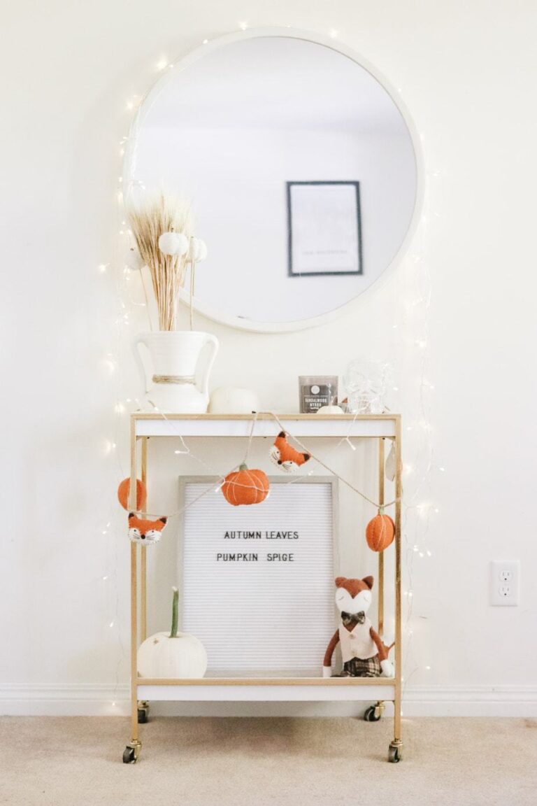 How to Style a Halloween Bar Cart