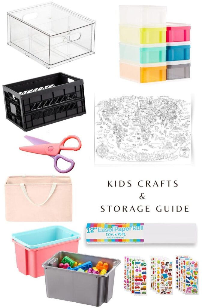 kids crafts and storage ideas