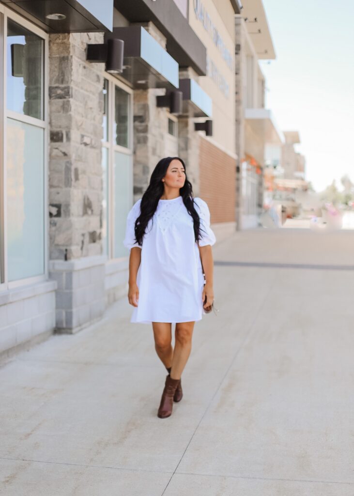 how to style a summer dress for fall 