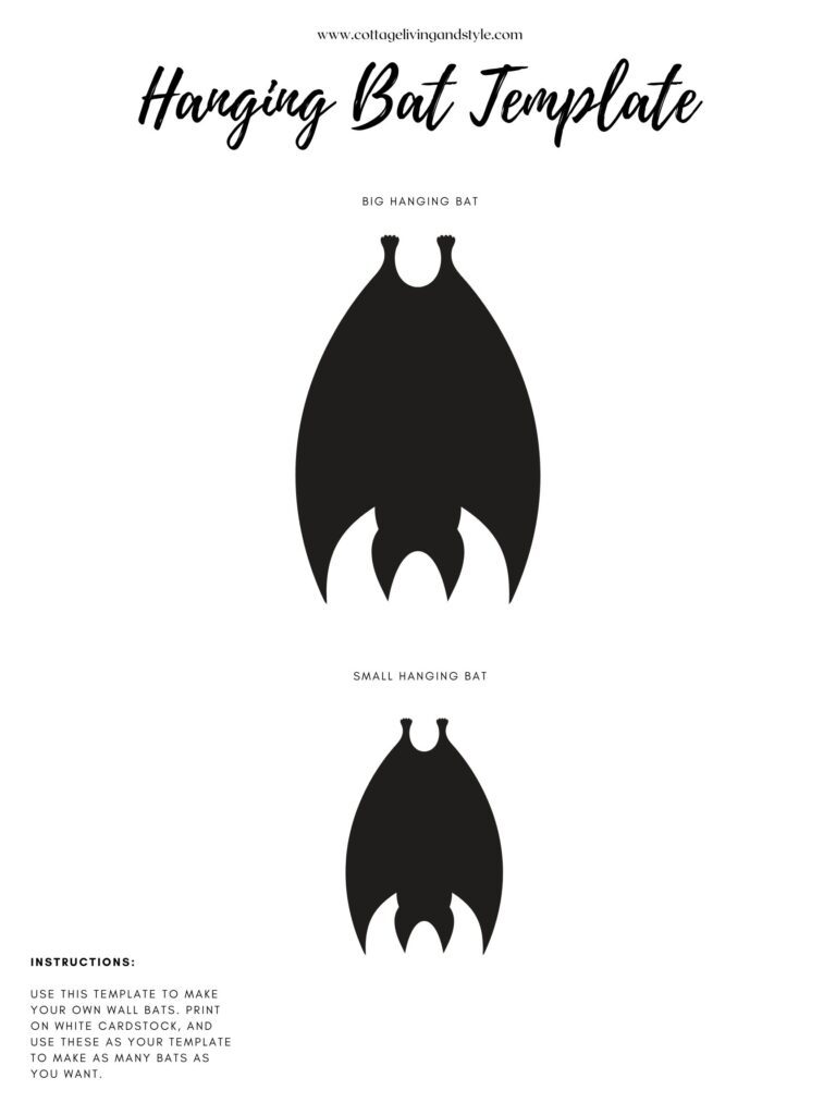 Hanging bat template