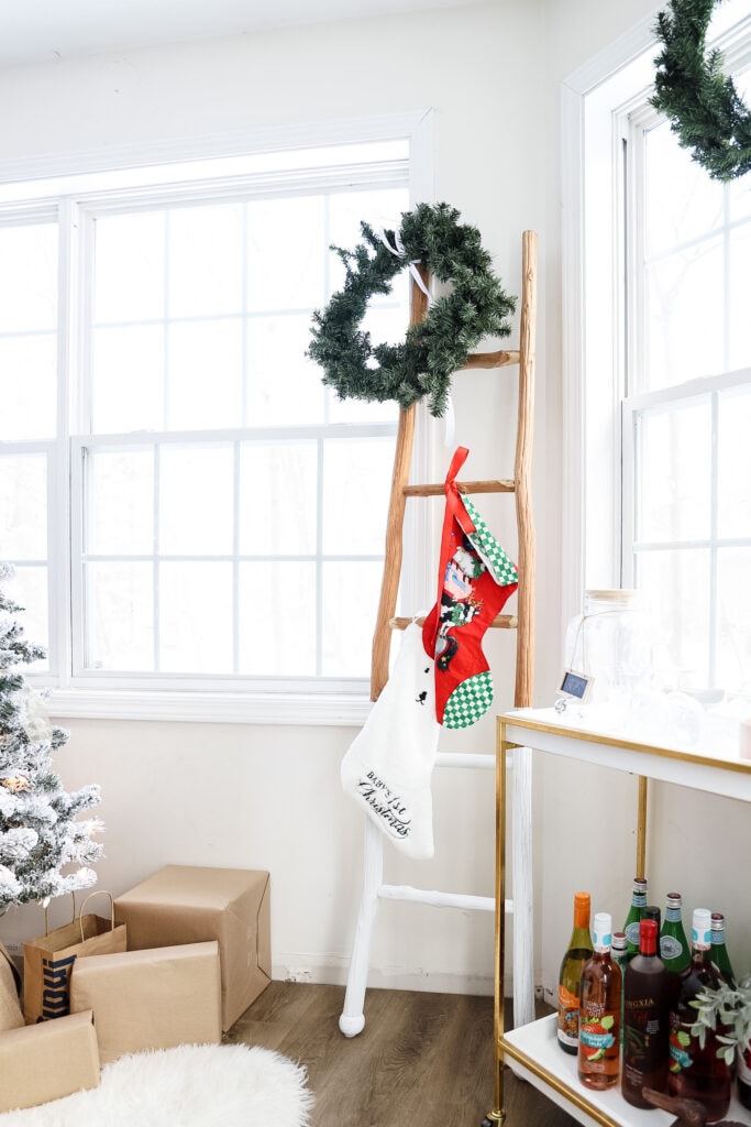 Decorating a Christmas Ladder