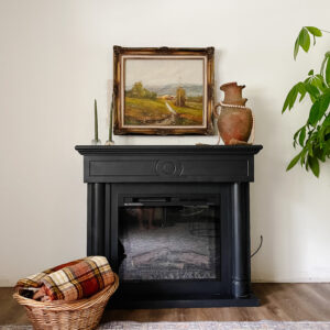 how to paint a black fireplace