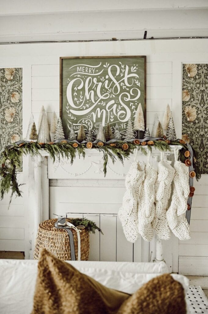Decorating ideas for the Mantel | 12 Christmas Decorating Ideas for Cottage Style Homes