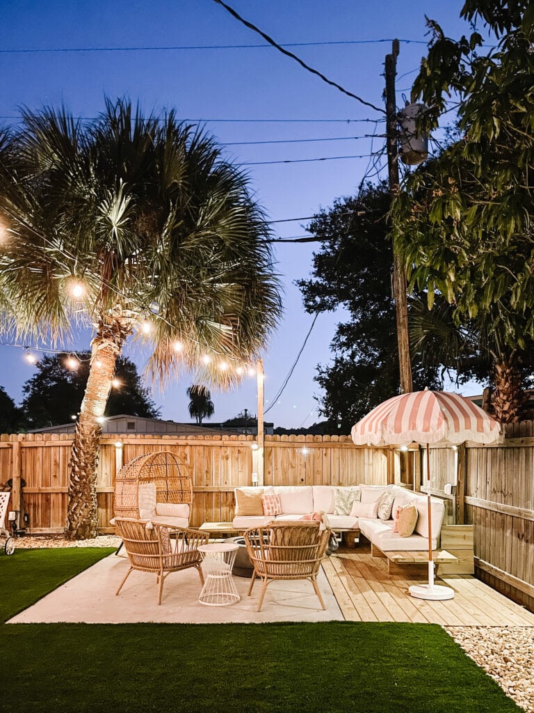 Airbnb in Cape Canaveral with patio lights