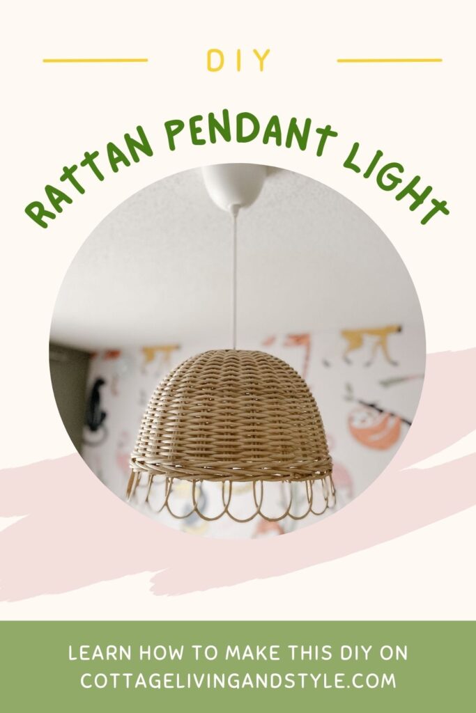 rattan pendant light diy