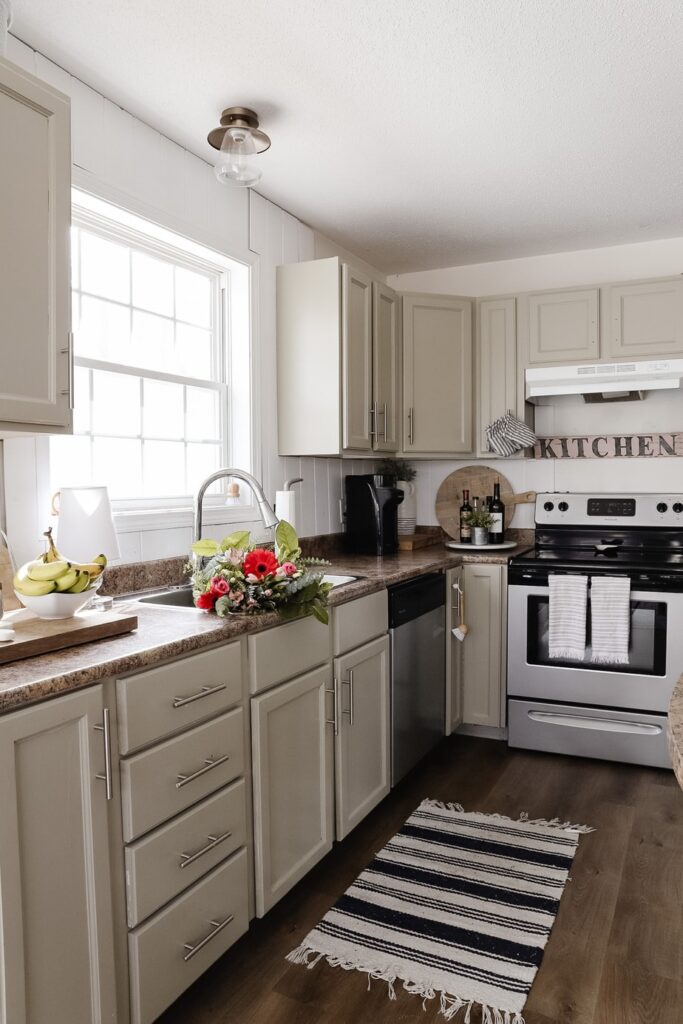 Tips + Tricks to Paint Honey Oak Kitchen Cabinets