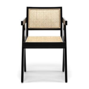 Jeanneret Wicker:Rattan Arm Chair