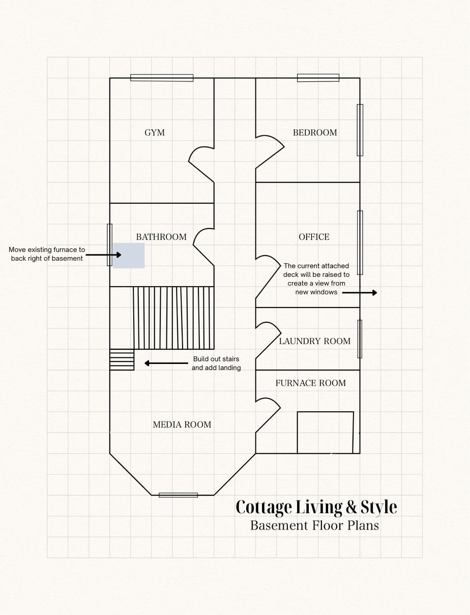 A First Look at the Cottage Basement Floor Plans, Budget, and Timeline