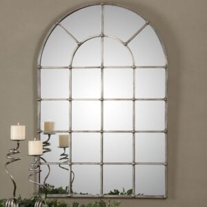 Jaycee Arch Windowpane Wall Mirror