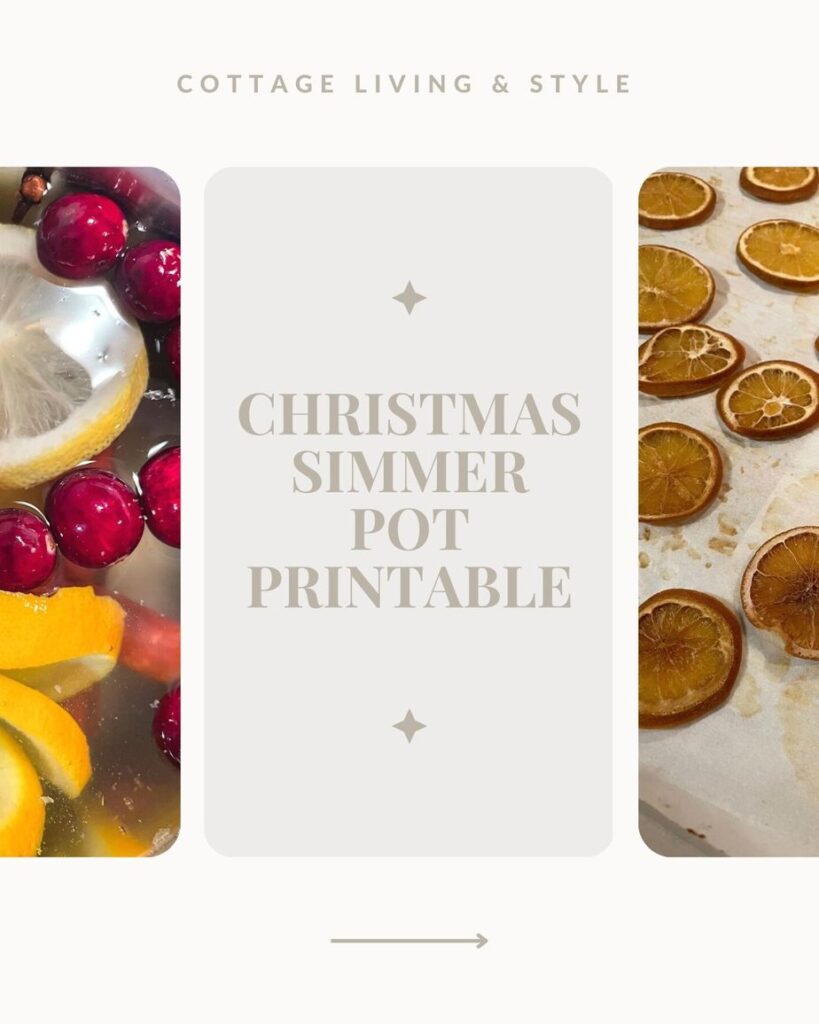 Christmas simmer pot printable