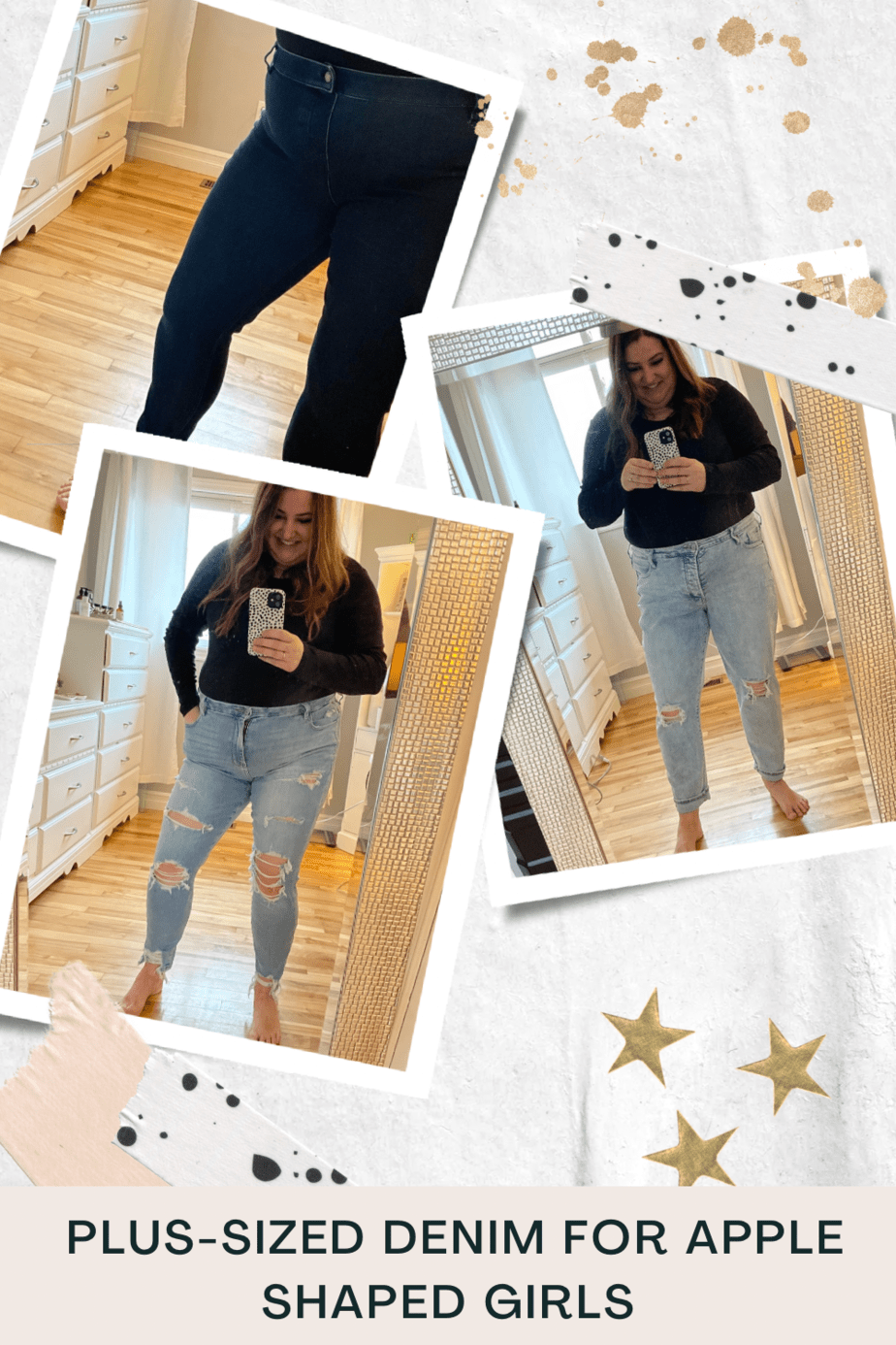 best jeans for apple shaped plus size