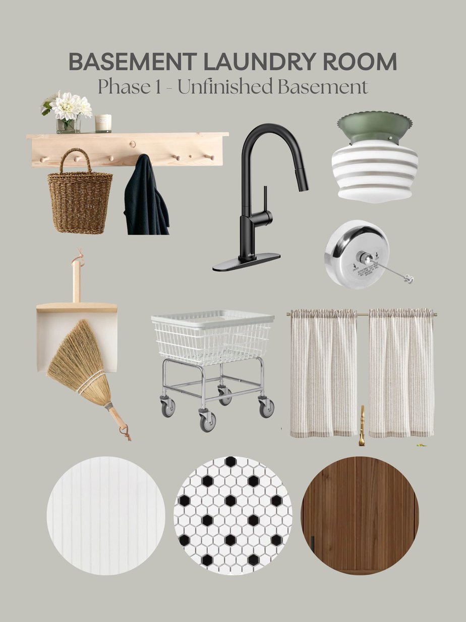 Phase 1 Plans – Unfinished Basement Laundry Room