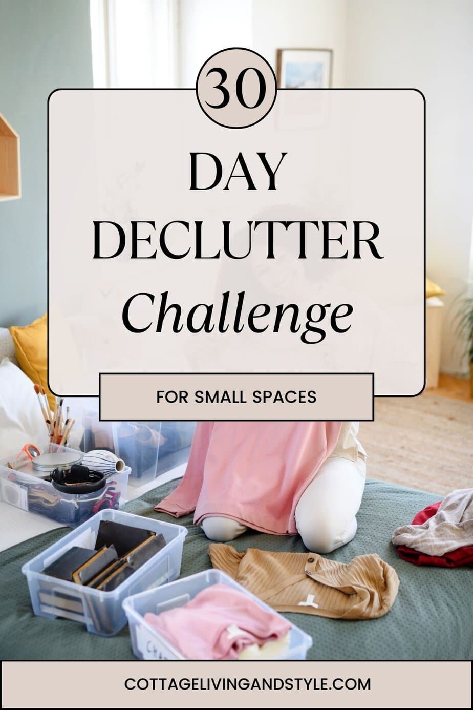 small space living 30-day declutter checklist